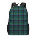 Blue And Green Tartan Pattern Print 17 Inch Backpack