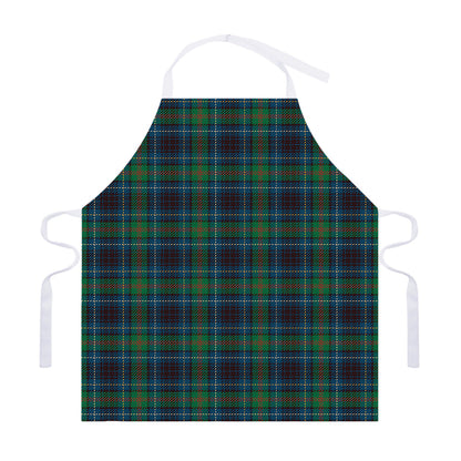 Blue And Green Tartan Pattern Print Adjustable Apron