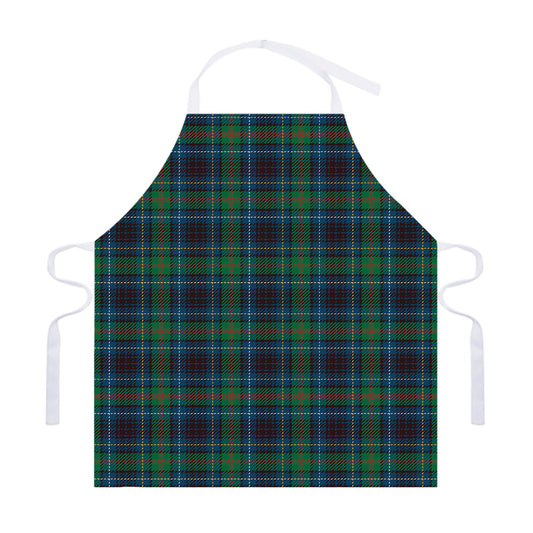 Blue And Green Tartan Pattern Print Adjustable Apron