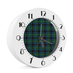 Blue And Green Tartan Pattern Print Alarm Clock