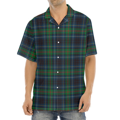 Blue And Green Tartan Pattern Print Aloha Shirt