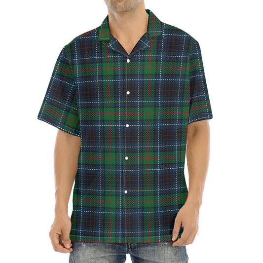 Blue And Green Tartan Pattern Print Aloha Shirt