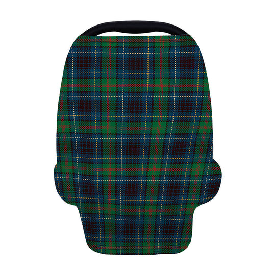 Blue And Green Tartan Pattern Print Baby Seat Cover