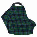 Blue And Green Tartan Pattern Print Baby Seat Cover
