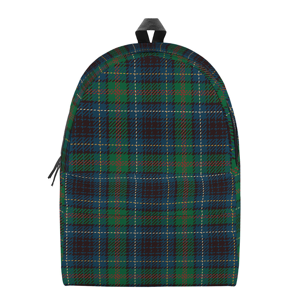 Blue And Green Tartan Pattern Print Backpack