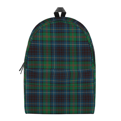 Blue And Green Tartan Pattern Print Backpack