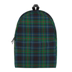 Blue And Green Tartan Pattern Print Backpack