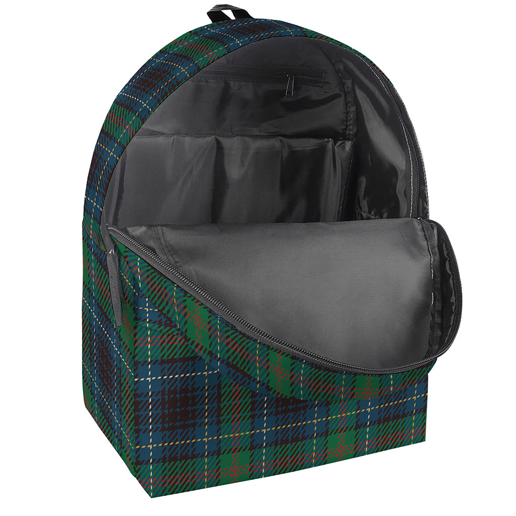Blue And Green Tartan Pattern Print Backpack