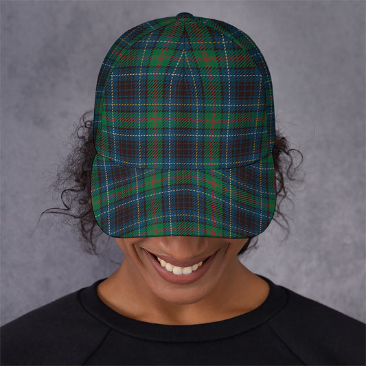 Blue And Green Tartan Pattern Print Baseball Cap