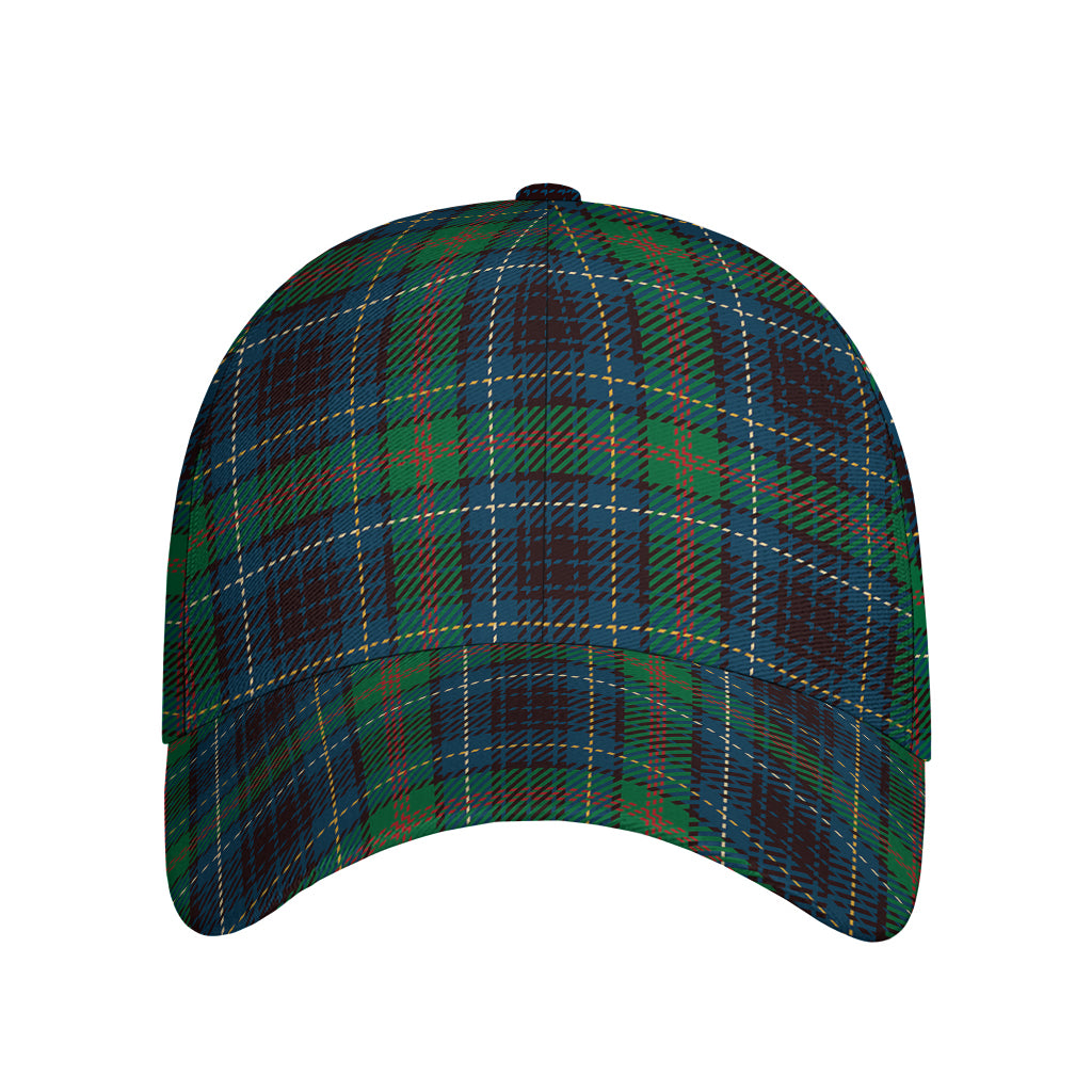 Blue And Green Tartan Pattern Print Baseball Cap