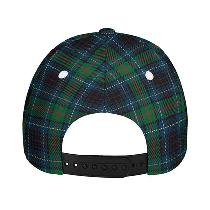 Blue And Green Tartan Pattern Print Baseball Cap