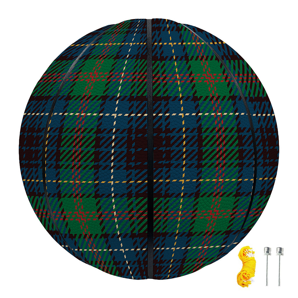 Blue And Green Tartan Pattern Print Basketball