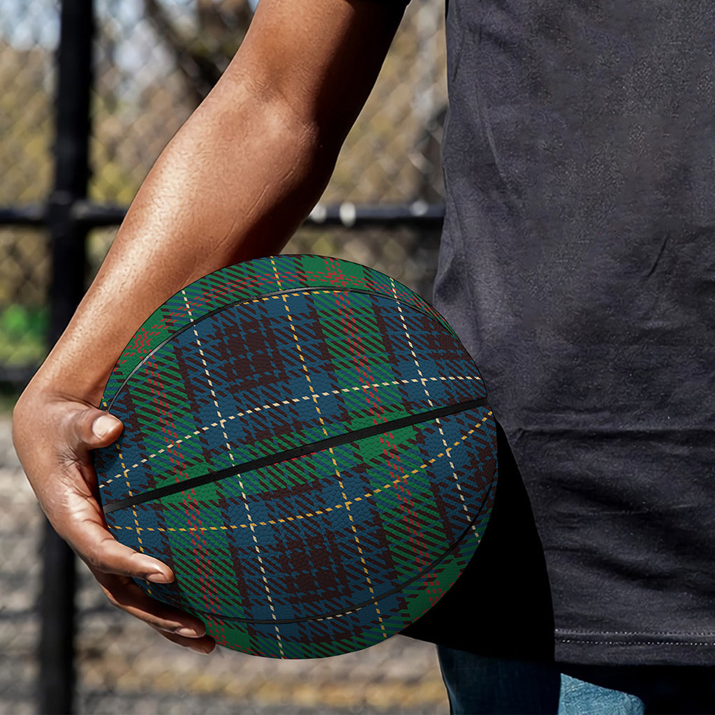 Blue And Green Tartan Pattern Print Basketball