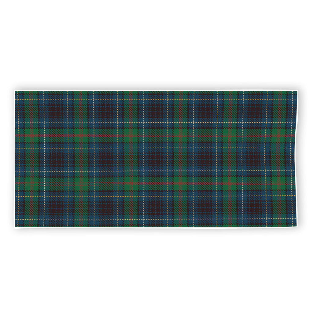 Blue And Green Tartan Pattern Print Beach Towel