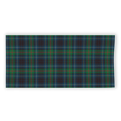 Blue And Green Tartan Pattern Print Beach Towel