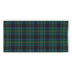 Blue And Green Tartan Pattern Print Beach Towel