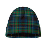 Blue And Green Tartan Pattern Print Beanie