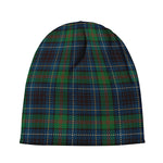 Blue And Green Tartan Pattern Print Beanie