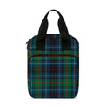 Blue And Green Tartan Pattern Print Bible Tote Bag