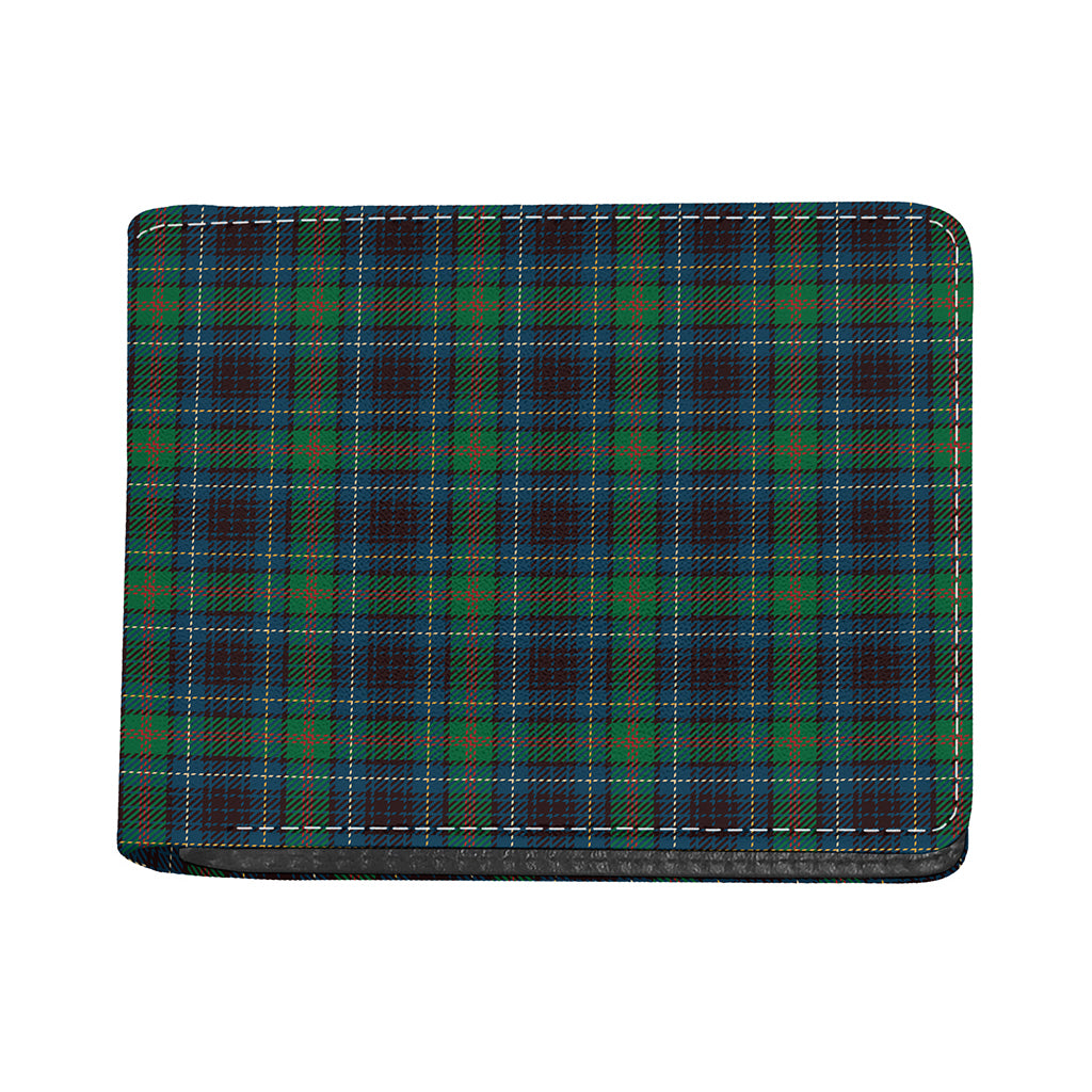Blue And Green Tartan Pattern Print Bifold Wallet