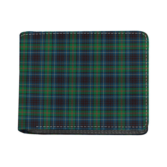 Blue And Green Tartan Pattern Print Bifold Wallet