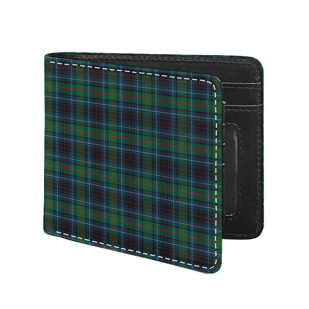 Blue And Green Tartan Pattern Print Bifold Wallet