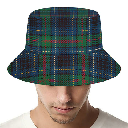 Blue And Green Tartan Pattern Print Bucket Hat