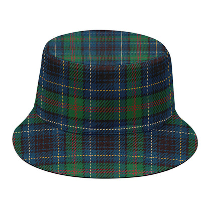 Blue And Green Tartan Pattern Print Bucket Hat
