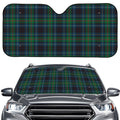Blue And Green Tartan Pattern Print Car Windshield Sun Shade