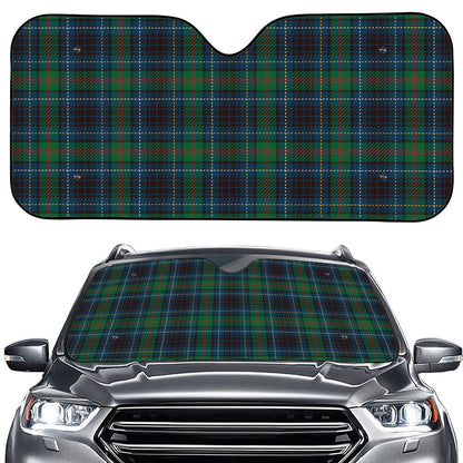 Blue And Green Tartan Pattern Print Car Windshield Sun Shade