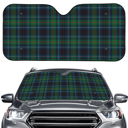 Blue And Green Tartan Pattern Print Car Windshield Sun Shade