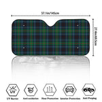Blue And Green Tartan Pattern Print Car Windshield Sun Shade