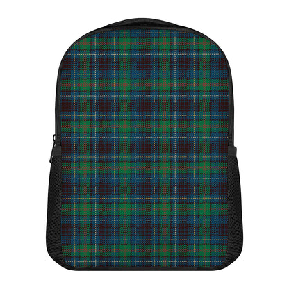 Blue And Green Tartan Pattern Print Casual Backpack