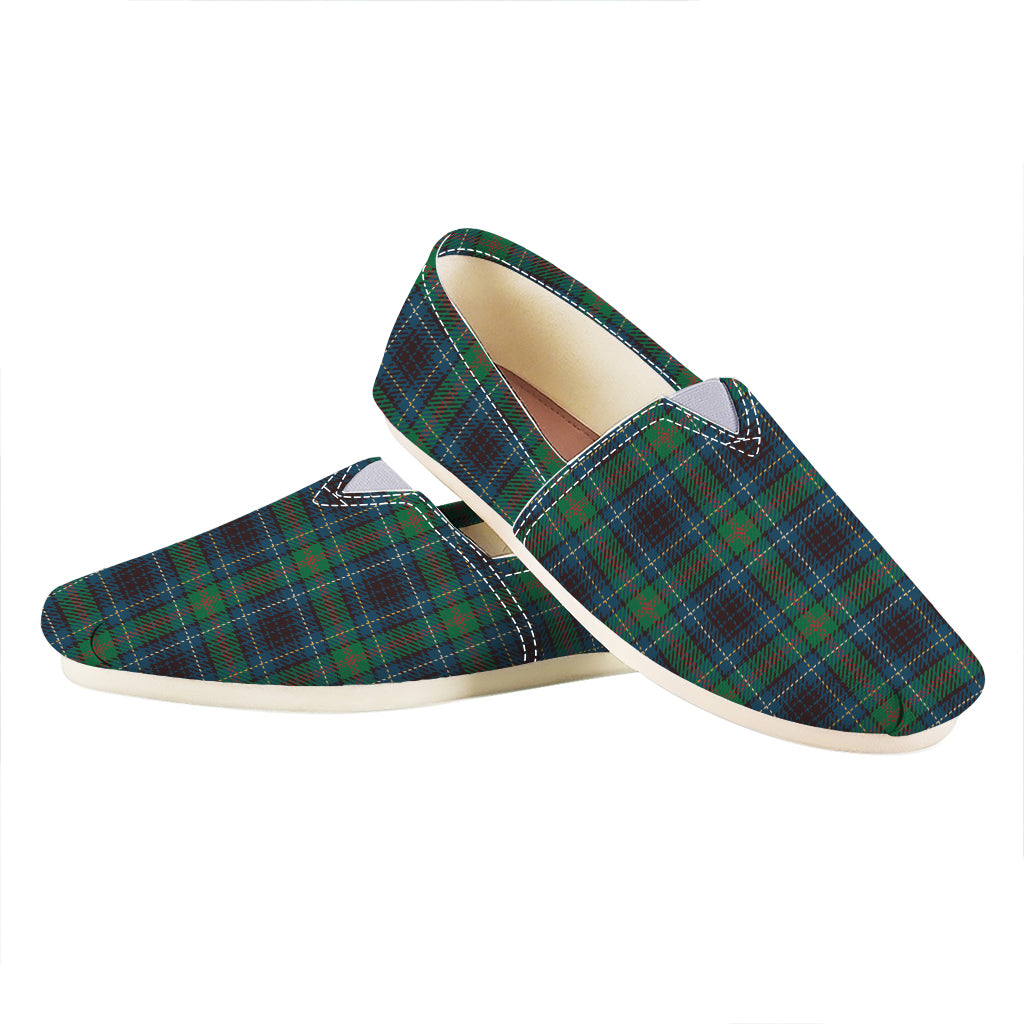 Blue And Green Tartan Pattern Print Casual Shoes