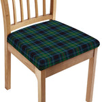 Blue And Green Tartan Pattern Print Chair Cushion Cover