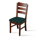 Blue And Green Tartan Pattern Print Chair Cushion Cover