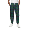 Blue And Green Tartan Pattern Print Cotton Sweatpants
