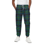 Blue And Green Tartan Pattern Print Cotton Pants