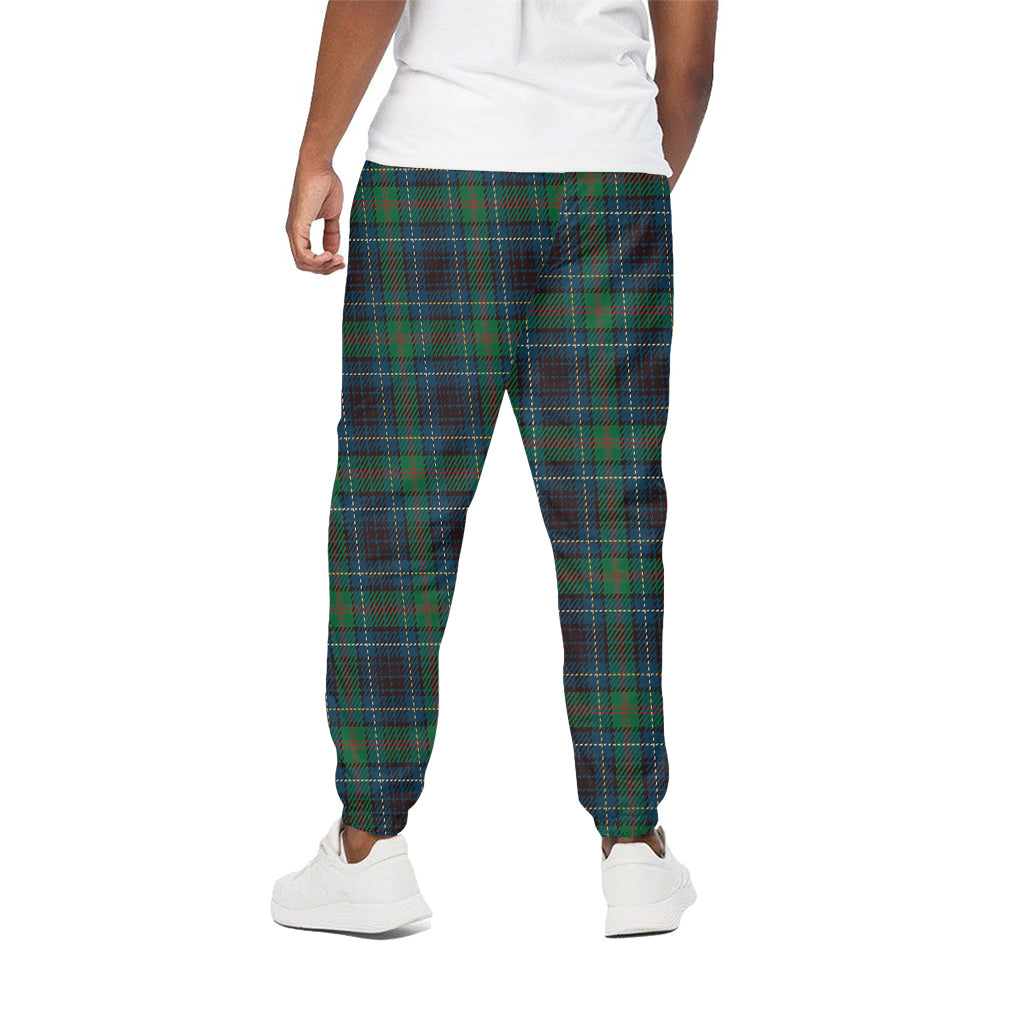 Blue And Green Tartan Pattern Print Cotton Pants