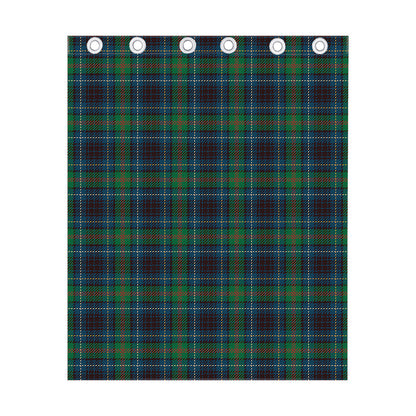 Blue And Green Tartan Pattern Print Curtain