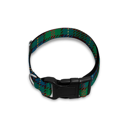 Blue And Green Tartan Pattern Print Dog Collar