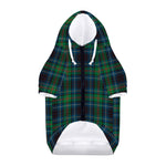 Blue And Green Tartan Pattern Print Dog Zip Up Hoodie