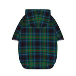 Blue And Green Tartan Pattern Print Dog Zip Up Hoodie