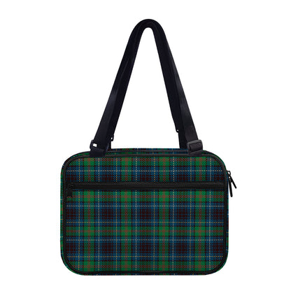 Blue And Green Tartan Pattern Print Double Strap Bible Bag
