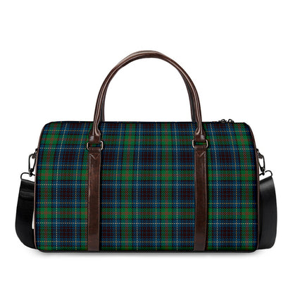 Blue And Green Tartan Pattern Print Duffle Bag