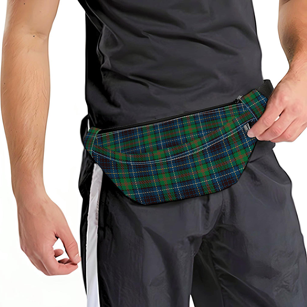 Blue And Green Tartan Pattern Print Fanny Pack