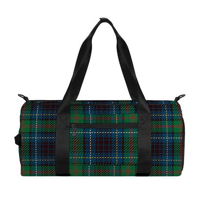 Blue And Green Tartan Pattern Print Gym Bag