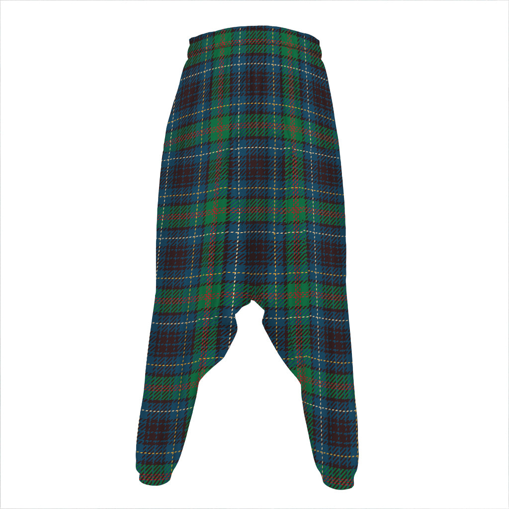 Blue And Green Tartan Pattern Print Hammer Pants