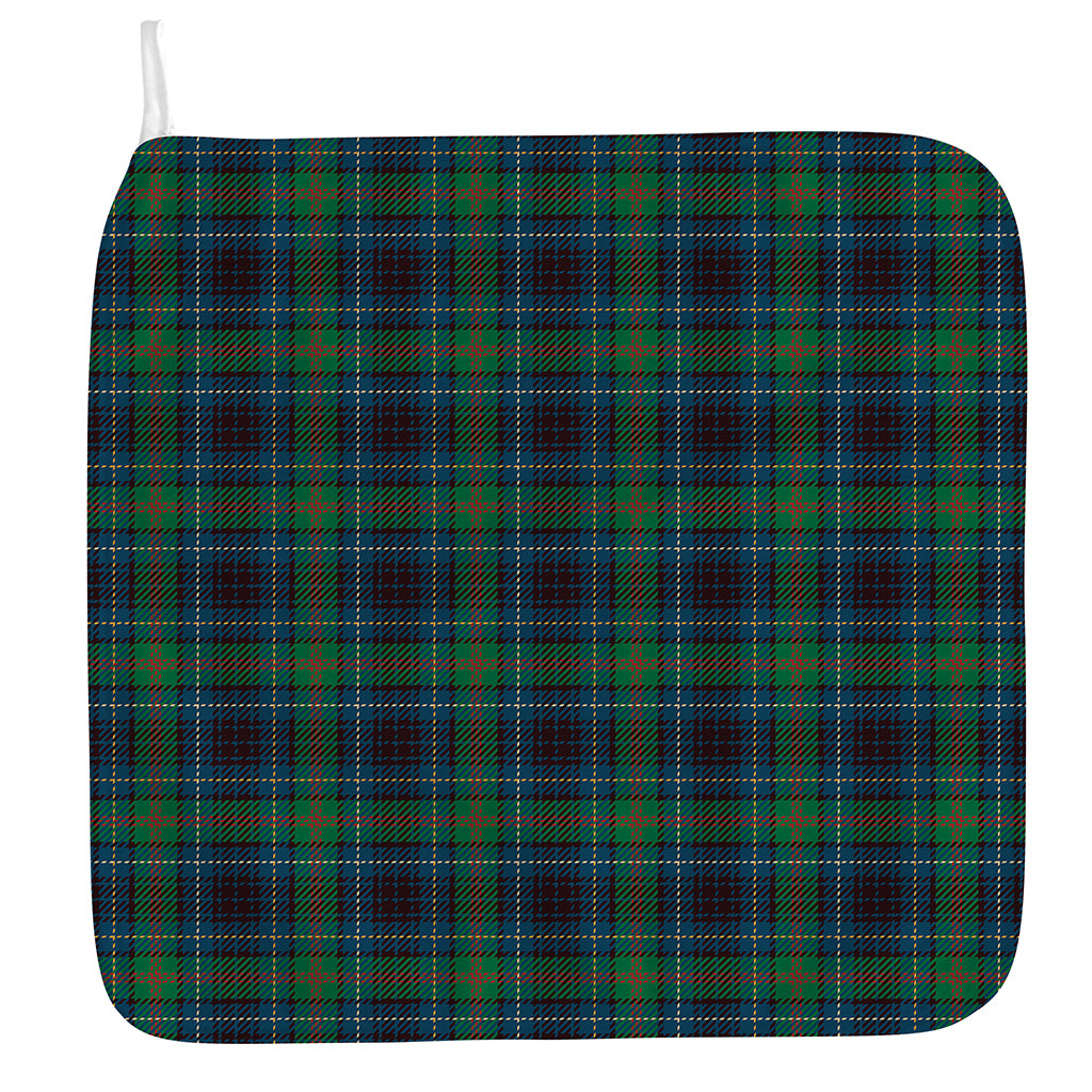 Blue And Green Tartan Pattern Print Hand Towel