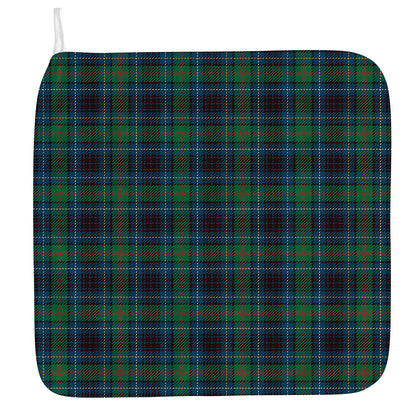 Blue And Green Tartan Pattern Print Hand Towel